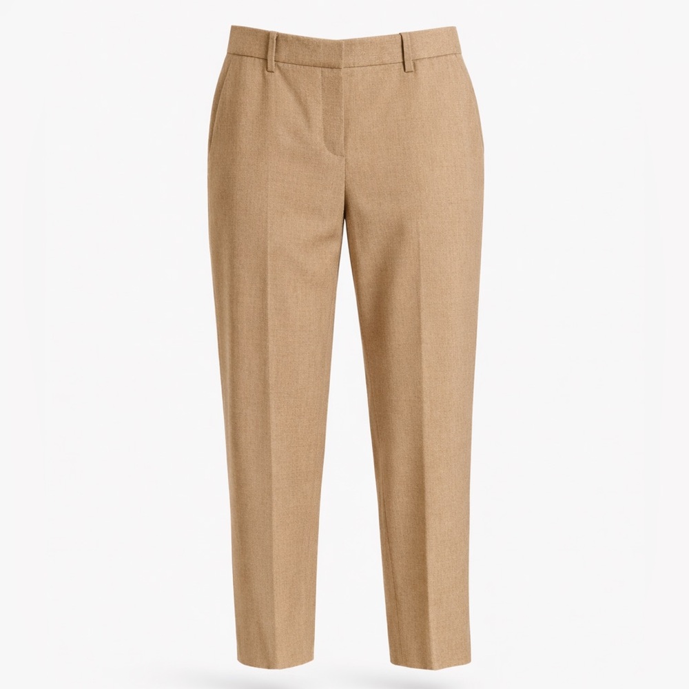 Theory NWT Camel Tailored Straight-Leg Trousers